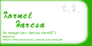 kornel harcsa business card